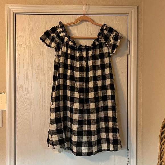 Corey Lynn Calter Off-Shoulder Gingham Dress - Picture 7 of 9